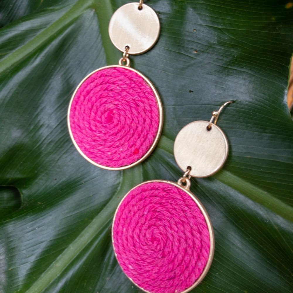 Swirl rope earrings